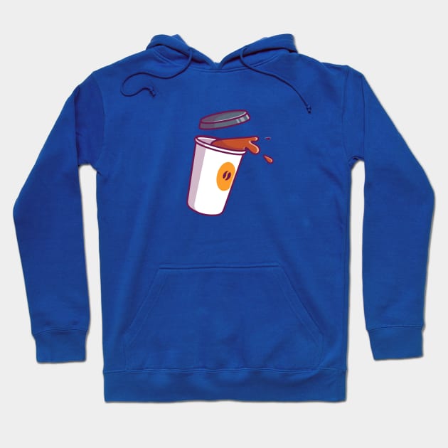 Flying Coffee Vector Icon Illustration Hoodie by Catalyst Labs